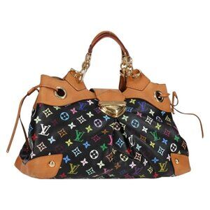 LOUIS VUITTON Monogram Multicolor Ursula Tote Bag Black M40124 LV Auth BA2956V